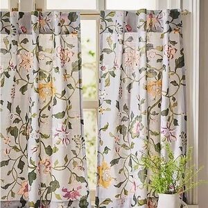 Anthropologie Hattie Botanical Print Cafe Curtain (1 panel)